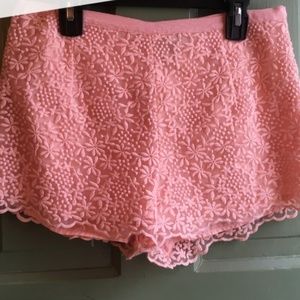 Beautiful Pale Pink Lace Shorts